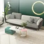 Curry Luxurious Velvet Sofa: Elegant 3-Seater Living Room - Image 3