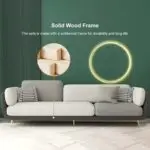 Curry Luxurious Velvet Sofa: Elegant 3-Seater Living Room - Image 6