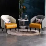 Peridot Modern luxury  Velvet and Chrome Lounge Chair (single)