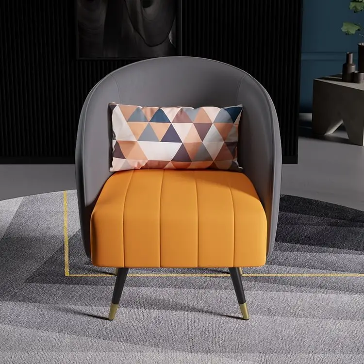 Peridot Modern luxury  Velvet and Chrome Lounge Chair (single) - Image 11