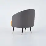Peridot Modern luxury  Velvet and Chrome Lounge Chair (single) - Image 5
