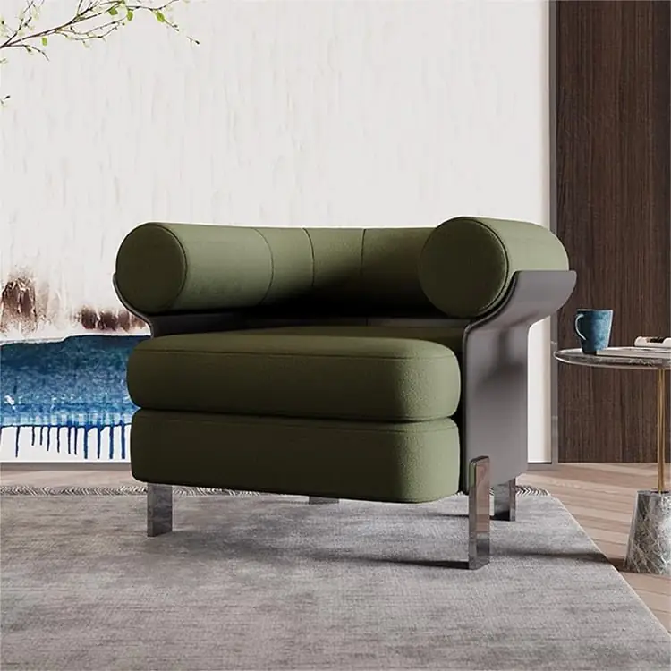 LuxeVelour Contemporary Boucle Leisure Chair - Stylish & Durable - Image 4