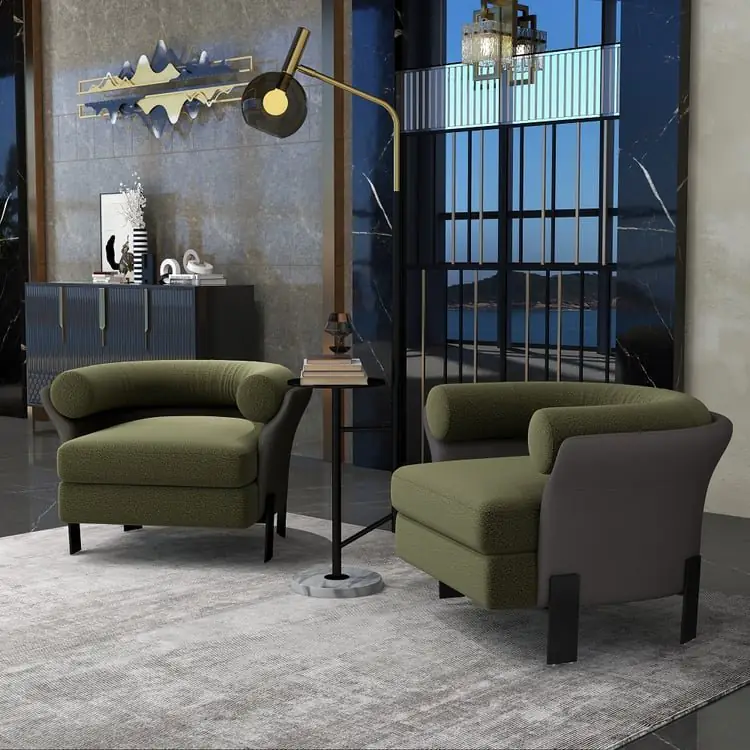 LuxeVelour Contemporary Boucle Leisure Chair - Stylish & Durable - Image 6