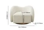 Modern White Swivel Accent Chair – Cloud Bouclé Lounge Experience - Image 9
