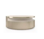 Malibu Gold Luxe Marble Coffee Table - Contemporary Elegance with Stainless Steel Base - Image 8