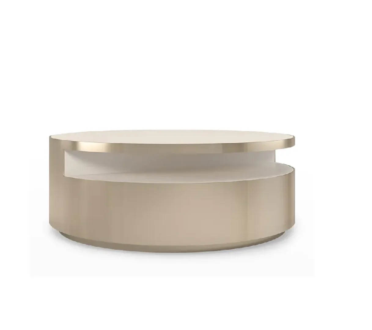 Malibu Gold Luxe Marble Coffee Table - Contemporary Elegance with Stainless Steel Base - Image 8