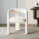 Set of 2 Modern Schultz Dining Chairs – Off White | Luxury Boucle Dining chairs for Modern Interiors - Image 7