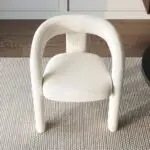 Set of 2 Modern Schultz Dining Chairs – Off White | Luxury Boucle Dining chairs for Modern Interiors - Image 11