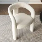 Set of 2 Modern Schultz Dining Chairs – Off White | Luxury Boucle Dining chairs for Modern Interiors - Image 8