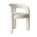 Set of 2 Modern Schultz Dining Chairs – Off White | Luxury Boucle Dining chairs for Modern Interiors - Image 10