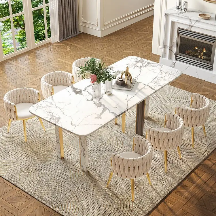 Furnifox Warm White Light luxury Italian dining chair - Image 12