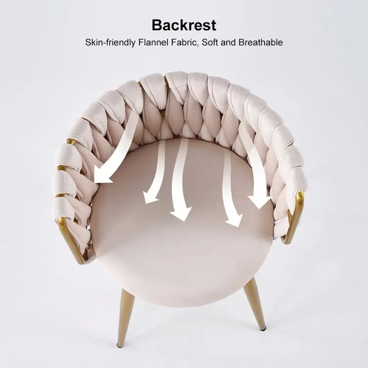 Furnifox Warm White Light luxury Italian dining chair - Image 14