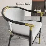 Retro design LuxeSheen Western Restaurant Dining Chair - Image 6