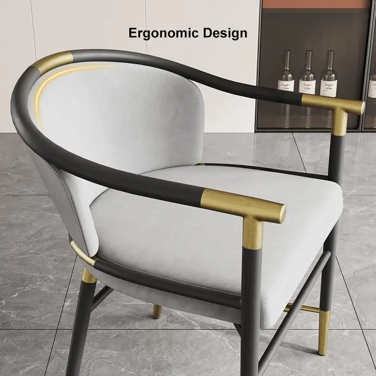Retro design LuxeSheen Western Restaurant Dining Chair - Image 6