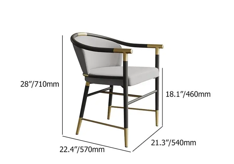 Retro design LuxeSheen Western Restaurant Dining Chair - Image 7