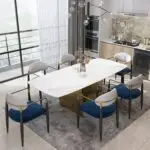 LuxeVelvet Contemporary Dining Chair - Elegant & Versatile - Image 7