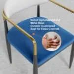 LuxeVelvet Contemporary Dining Chair - Elegant & Versatile - Image 9