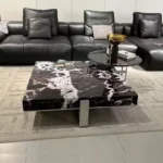 Elite Urban Nesting Coffee Table: Stainless Steel & Marble Top Luxury - Image 4