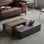 Modern Coffee Table With Contemporary Stainless steel Top - Image 5