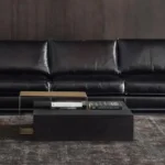 Modern Coffee Table With Contemporary Stainless steel Top - Image 2