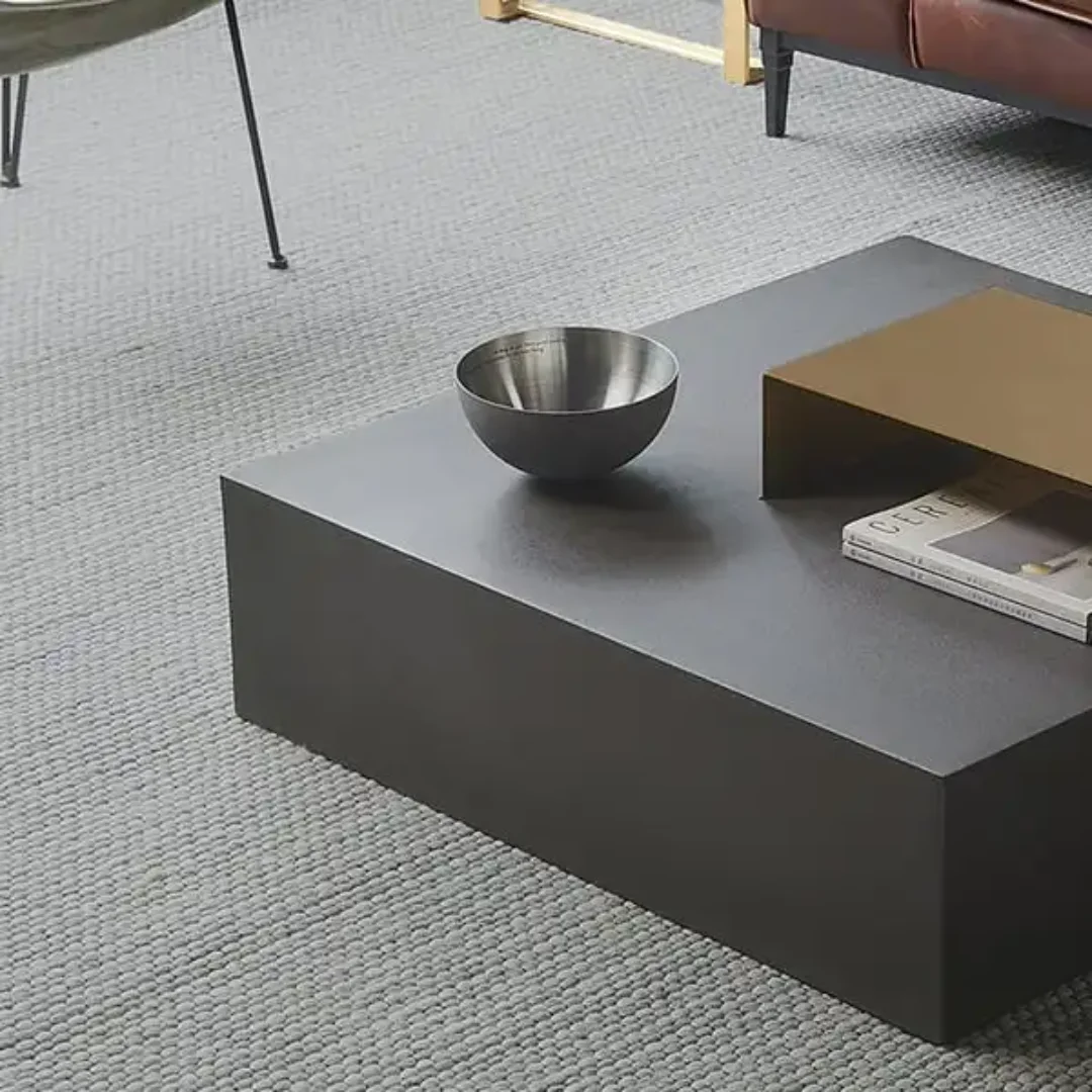 Modern Coffee Table With Contemporary Stainless steel Top - Image 4