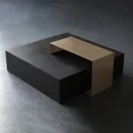 Modern Coffee Table With Contemporary Stainless steel Top - Image 3