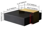 Modern Coffee Table With Contemporary Stainless steel Top - Image 6