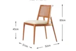 Sherpa Modern Solid Wood Home Interior Decoration Luxury Dining Chair - Image 5