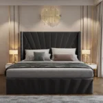 Kurtney Modern Italian Design Leather King Size Bed Copy