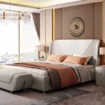 Avax Modern Italian Design Luxury Bed King Size Modern Leather Bed - Image 3