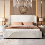 Avax Modern Italian Design Luxury Bed King Size Modern Leather Bed - Image 2