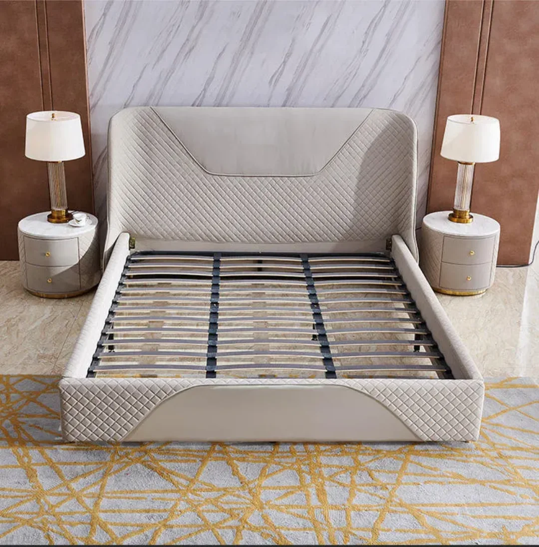 Avax Modern Italian Design Luxury Bed King Size Modern Leather Bed - Image 5