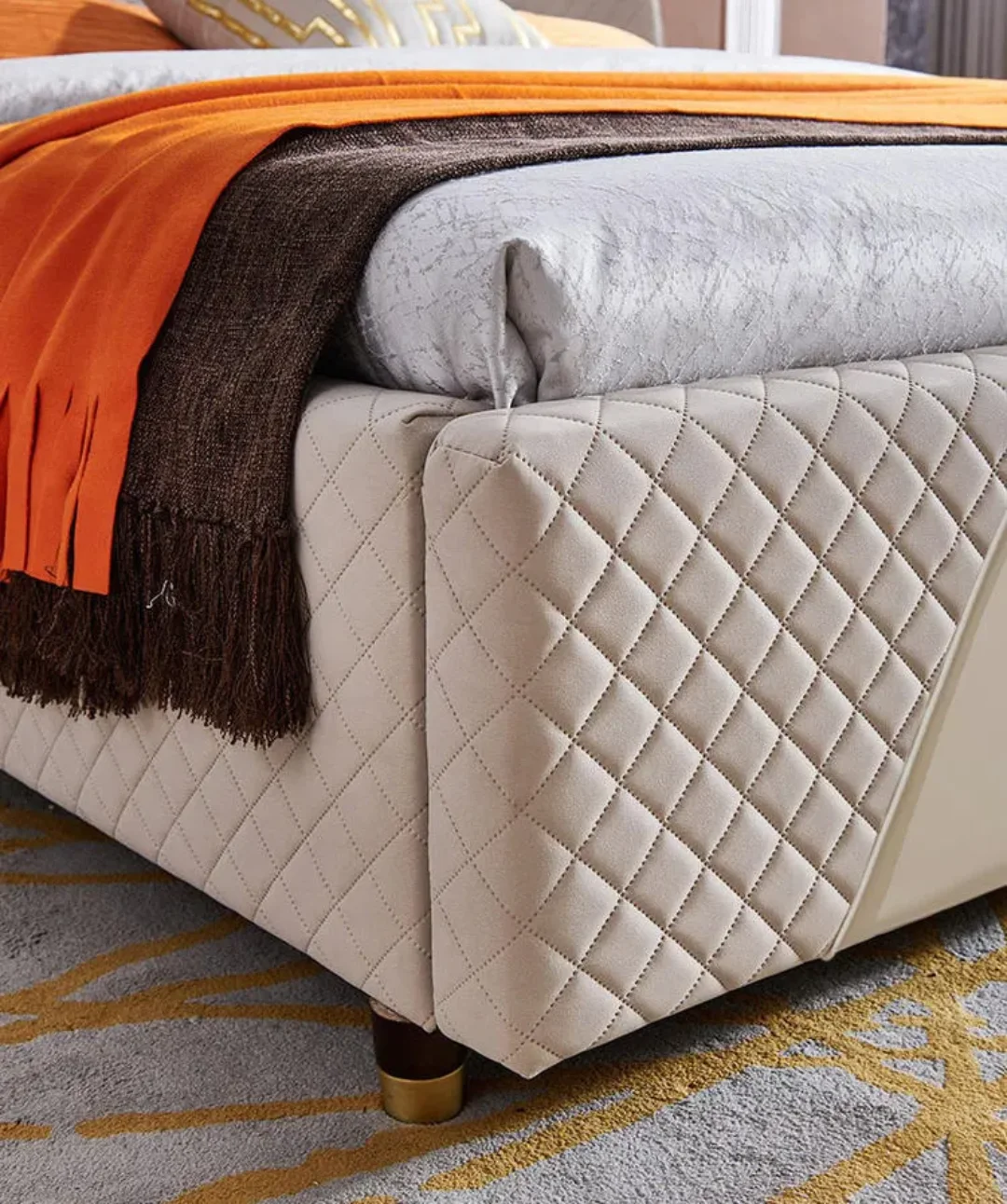 Avax Modern Italian Design Luxury Bed King Size Modern Leather Bed - Image 6