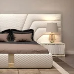 Smart Luxury Velvet Bed with LED Lighting & Floating Nightstands – Redefine Bedroom Elegance - Image 3
