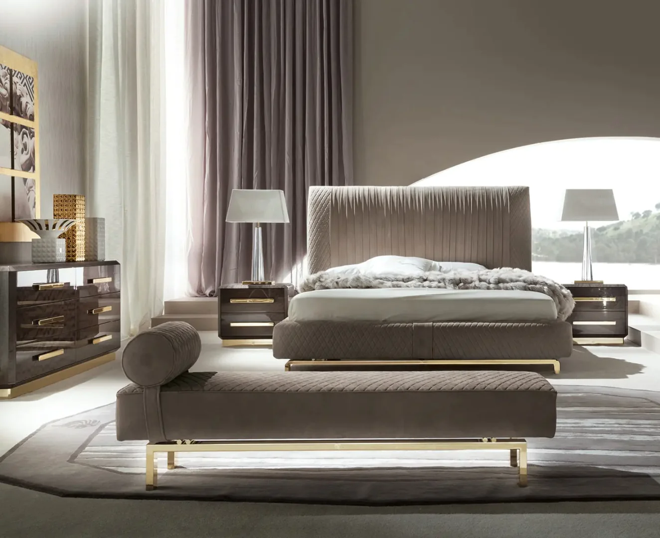 Sattya Bed Comfortable King Size Modern Upholstered Bed - Image 4
