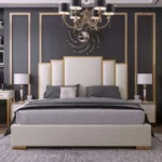 Crosby Matrix Modern Design Simple tufted fabric modern king size beds