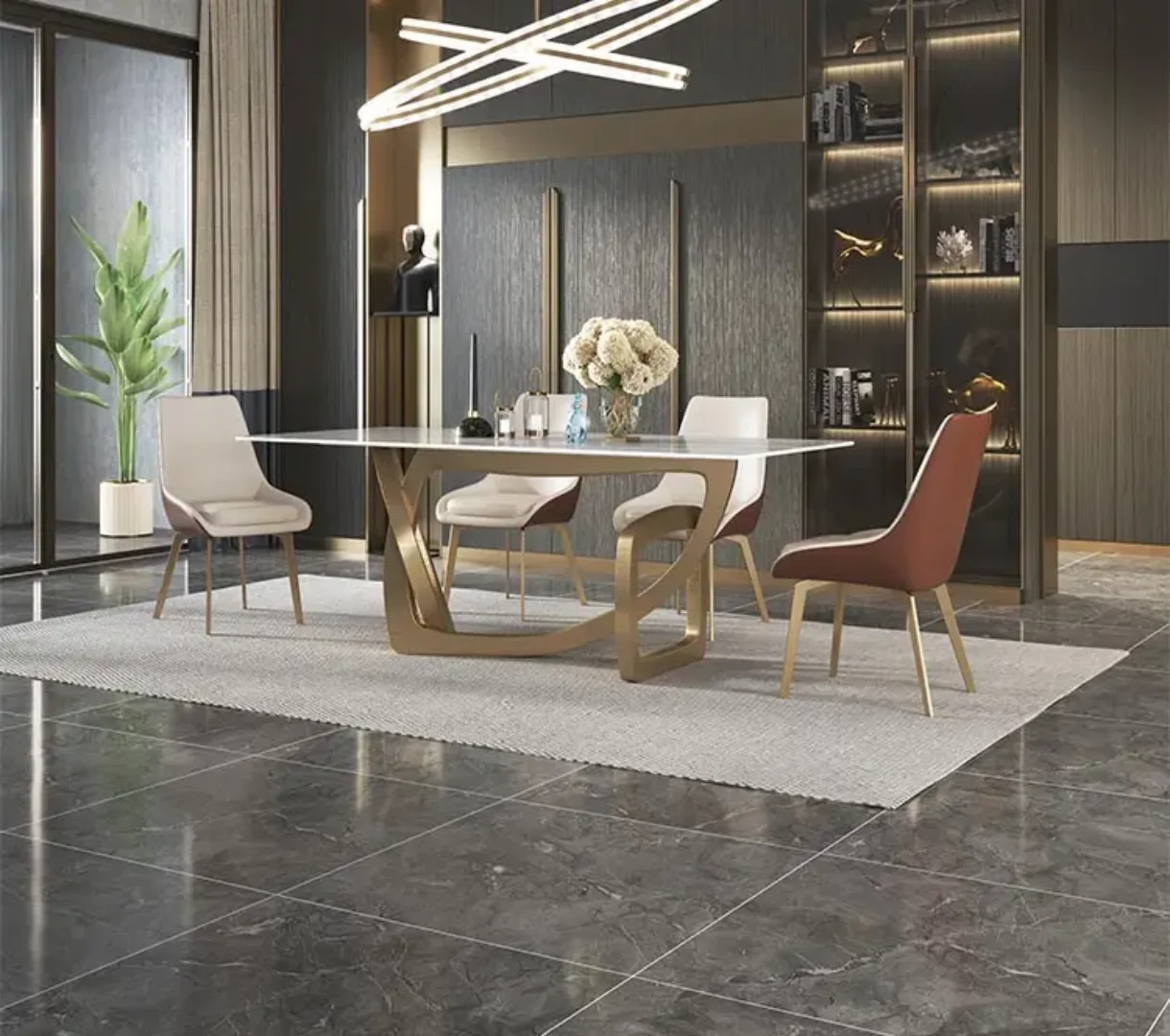 Crosby Cosmos Modern Style Luxury Dining Table - Image 6