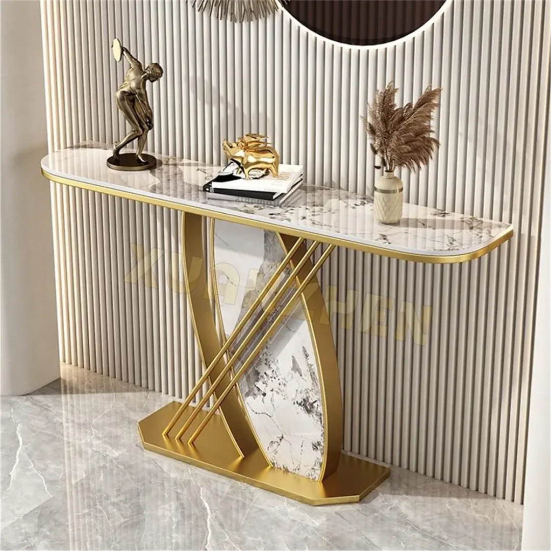 Luxury Modern  Marble Hallway Table Home Furniture - Image 4