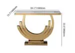 Marble Faux with Gold Finish Frame Stainless Steel base - Image 11