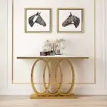 Modern Marble Console Table – Gold Finish | Luxury Meets Geometry - Image 13