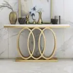 Modern Marble Console Table – Gold Finish | Luxury Meets Geometry - Image 10