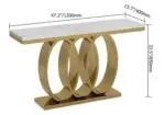Modern Marble Console Table – Gold Finish | Luxury Meets Geometry - Image 12