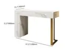 Rock Slate Top Console Tables Modern Style Living Room Table - Image 12