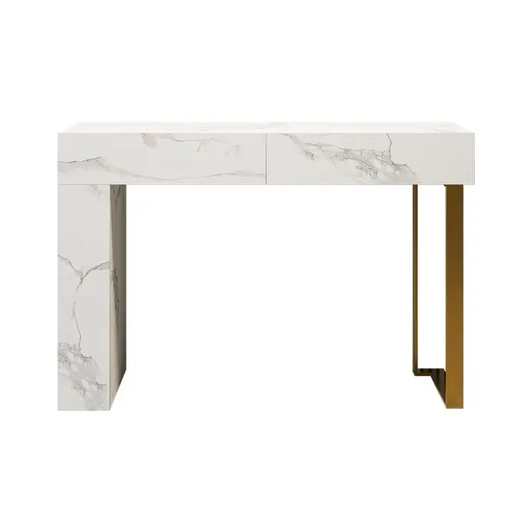 Rock Slate Top Console Tables Modern Style Living Room Table - Image 4