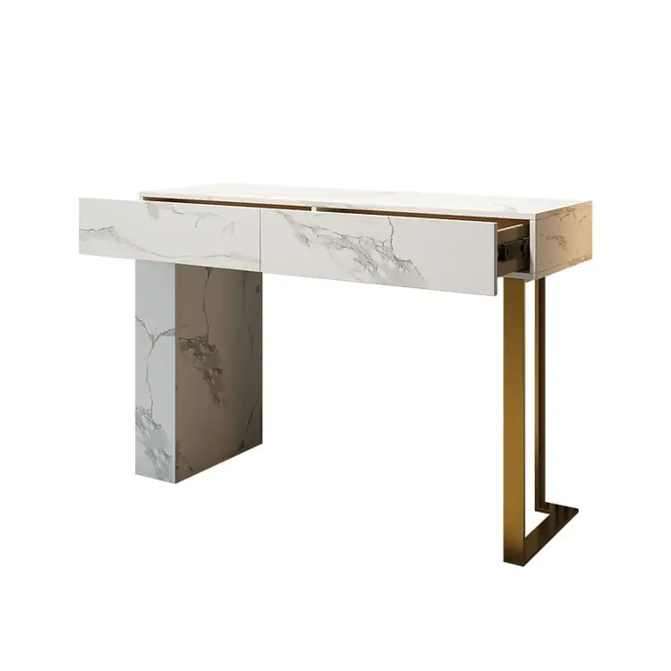 Rock Slate Top Console Tables Modern Style Living Room Table - Image 5