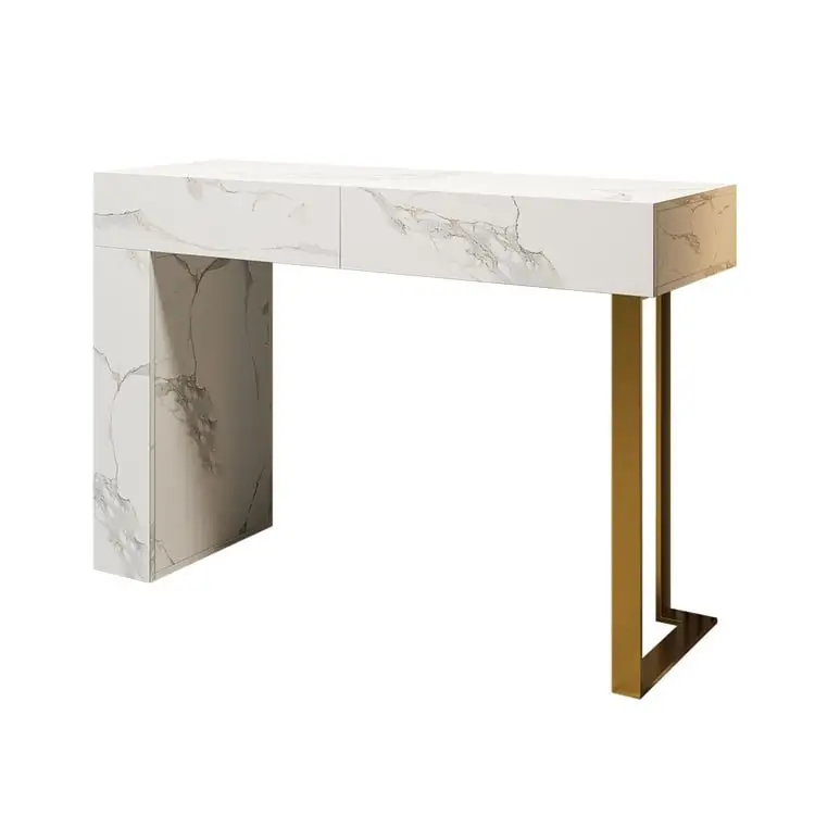 Rock Slate Top Console Tables Modern Style Living Room Table - Image 8