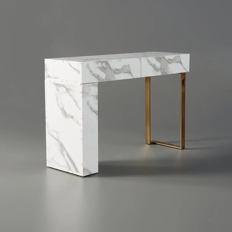 Rock Slate Top Console Tables Modern Style Living Room Table - Image 3