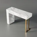 Rock Slate Top Console Tables Modern Style Living Room Table - Image 14