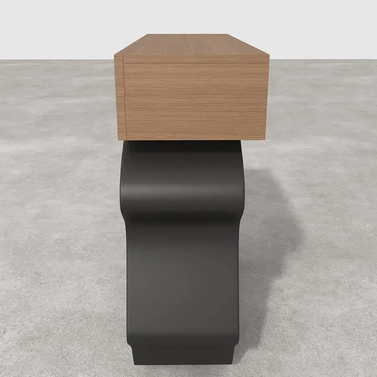 Razzmatazz Entry Table Foyer Hallway Table Italy Sitting Room Veneer Mild Steel Base Console Table - Image 17