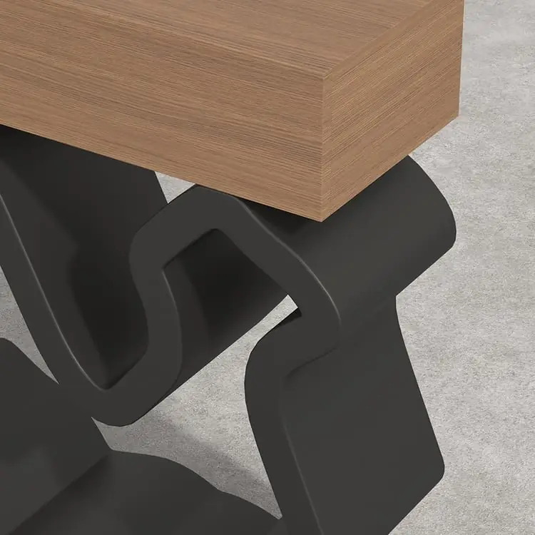 Razzmatazz Entry Table Foyer Hallway Table Italy Sitting Room Veneer Mild Steel Base Console Table - Image 12